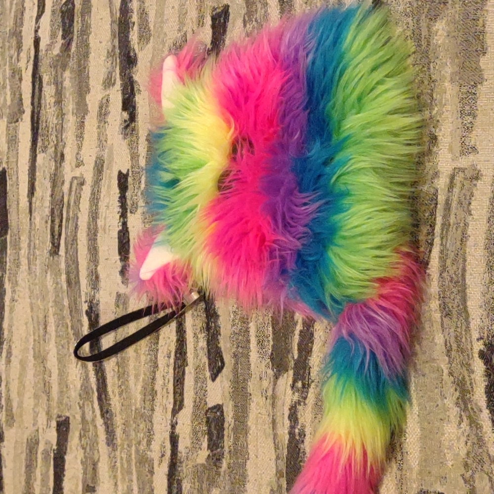 Rainbow monster wristlet